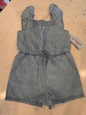 Cat & Jack Light Denim Blue Romper